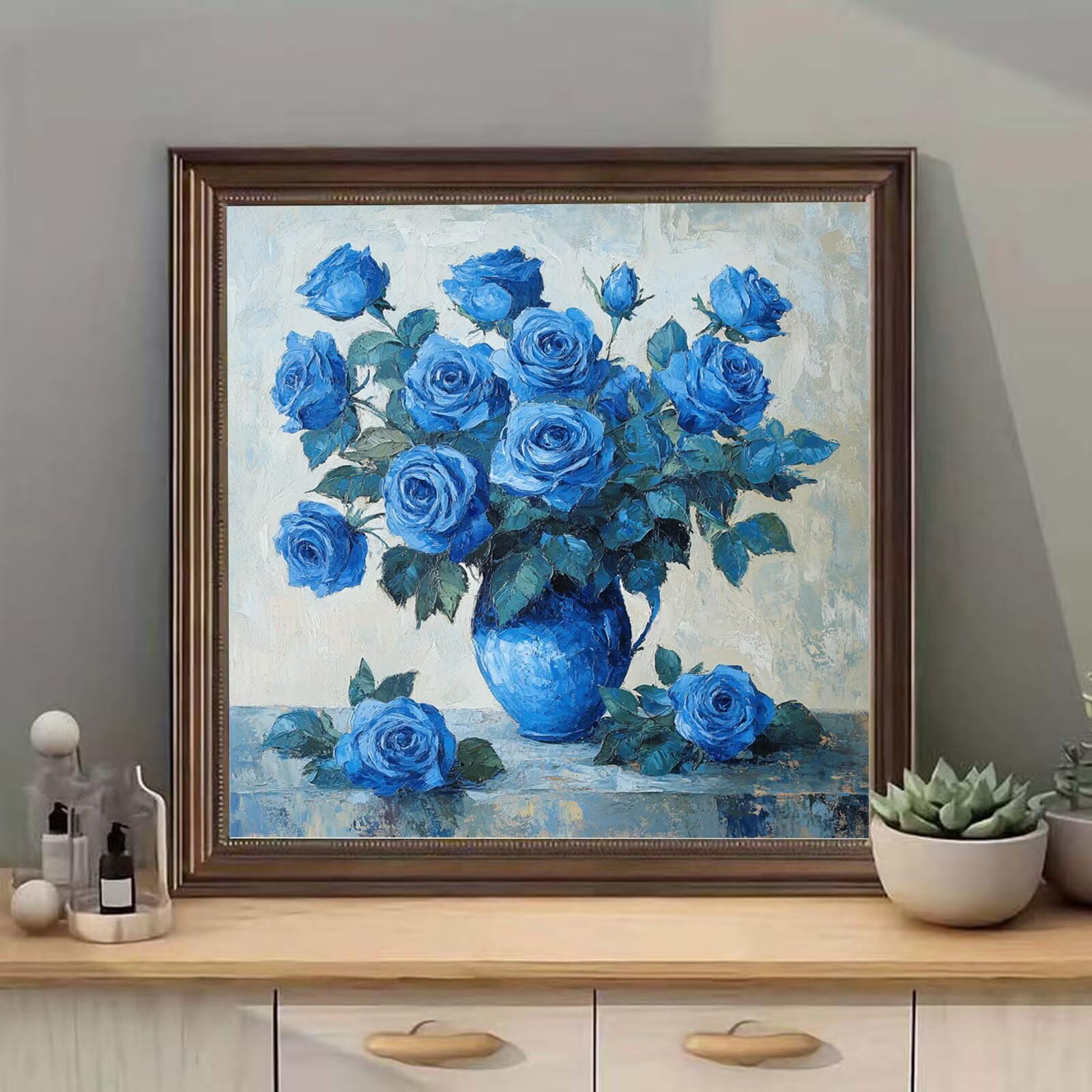 Zestaw 2 sztuk diamentowej sztuki niebieskiej, 5D DIY, różowe diamenty, mozaika, zestawy dla dorosłych początkujących, pełne kwadratowe wiertło, klejnot, kryształ, cekiny, sztuka do dekoracji ścian