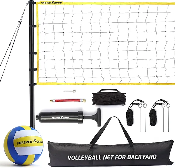 Forever Champ Volleyball Net Outdoor - Includes 32x3 Feet Regulation Size Net - Volleyball Net for Backyard, Beach, or Pool