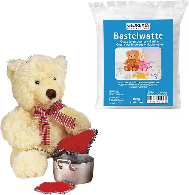 Teddy Flori Kuscheltier zum Selberstopfen - Komplettset mit Watte, 26 cm