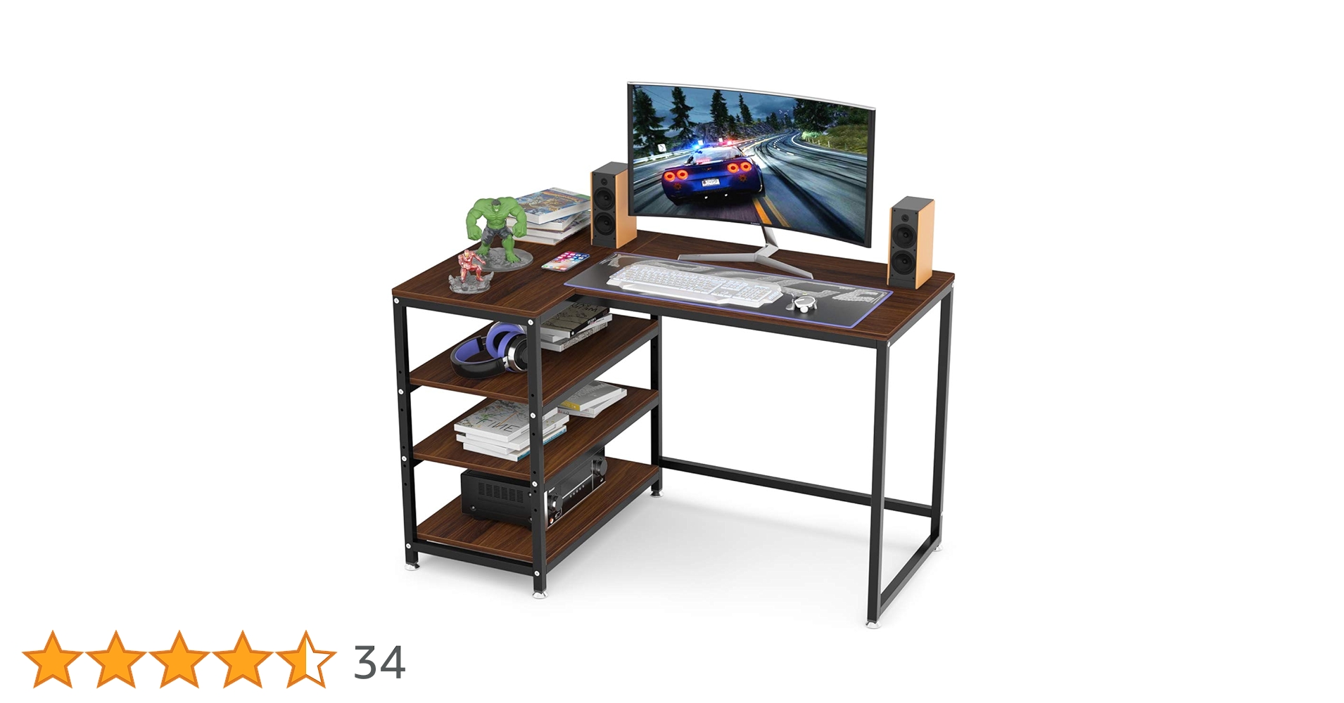 L字デスク（幅160cm×奥行(右70cm、左120cm)×高さ72cm） Alterzone ゲーミングデスク L字型 幅160cm PCデスク デスク 机