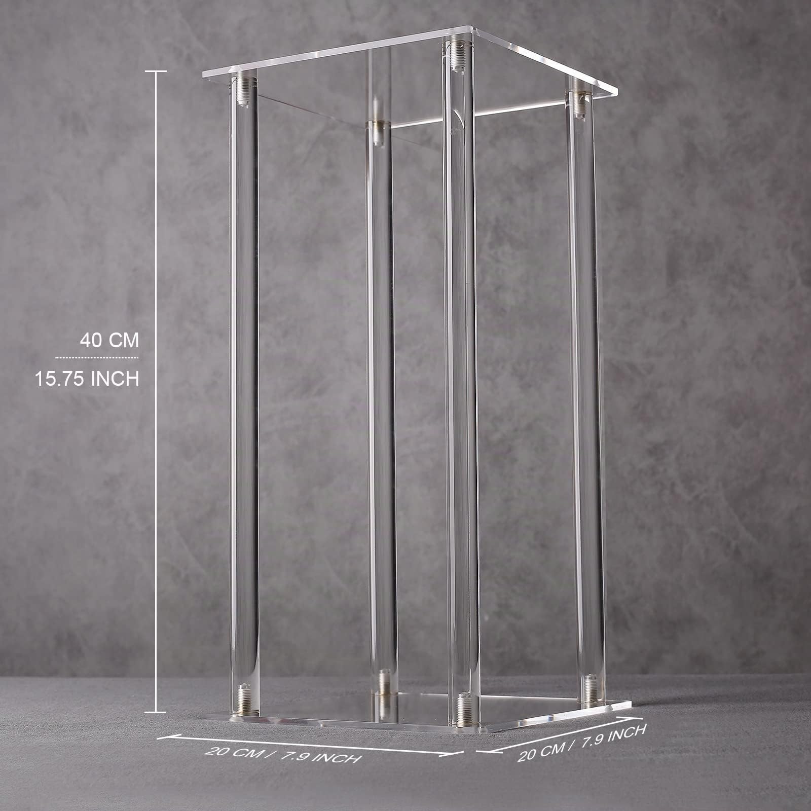 YALLOVE Soporte para Flores Acrílico para Centro de Mesa de boda , juego de 10 de 40 cm, Jarrón Transparente para Decoración de Mesa de Boda, Soporte de Exhibición Geométrico para Centro de Mesa