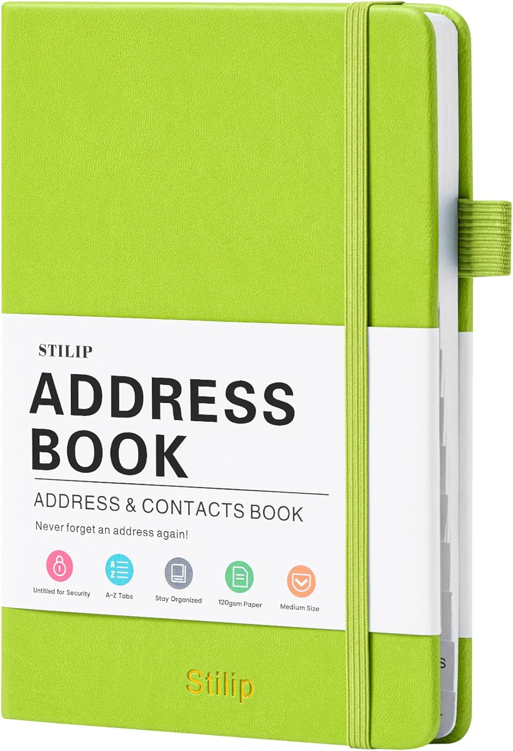 Stilip Address Book with Alphabetical Tabs Large Print