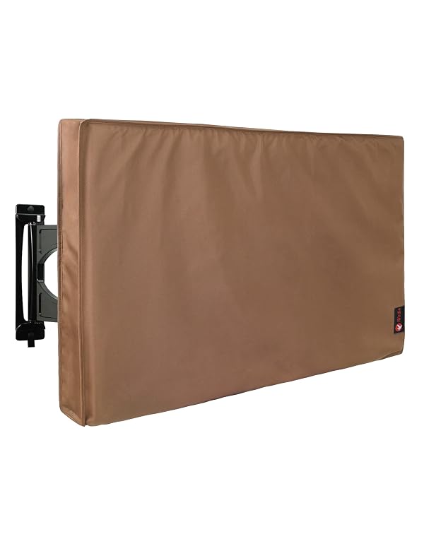 iBirdie Outdoor TV Cover 70 to 75 inch Weatherproof, Cover Size 68''L x 42''H, Waterproof for Outside Flat Screen 70 to 75 inch TV, Brown, 600D Thick Fabric Screen Protector with Bottom by iBirdie - Used condition - US$29.42