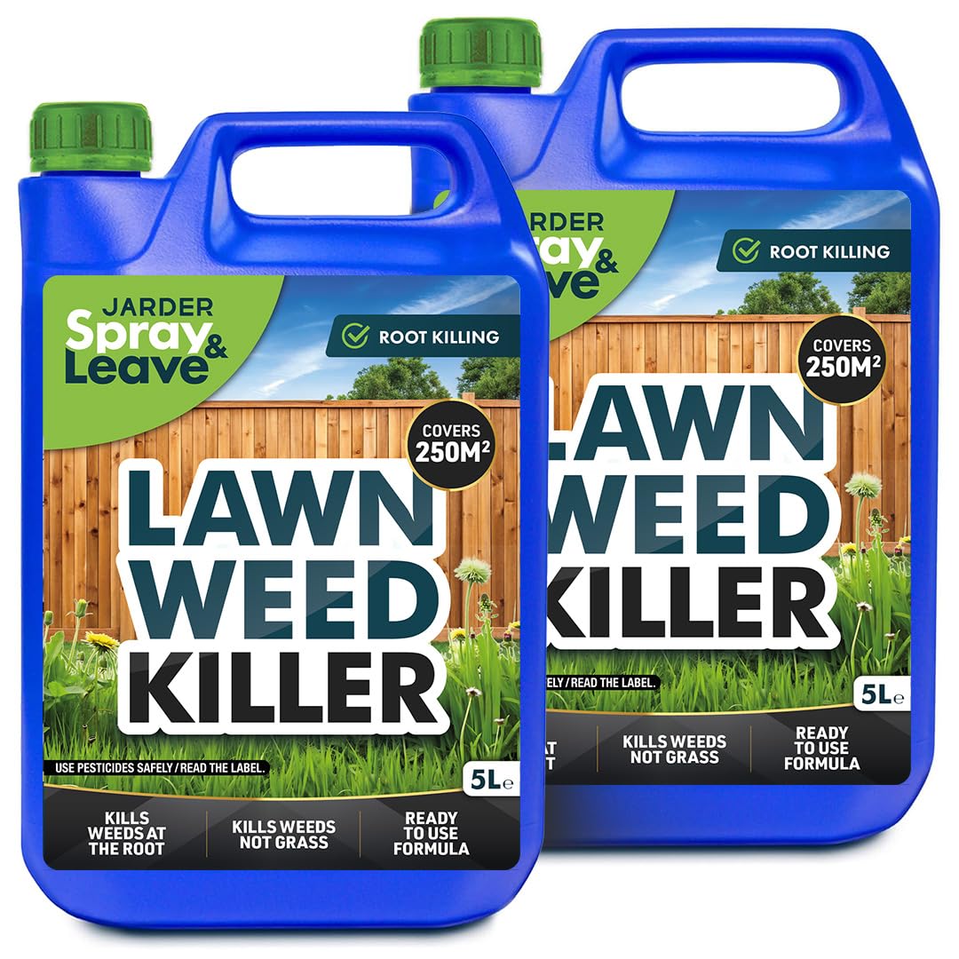 Jarder Root Killing Lawn Weed Killer 2 x 5L - Kills Weeds not Grass - Selective Formula