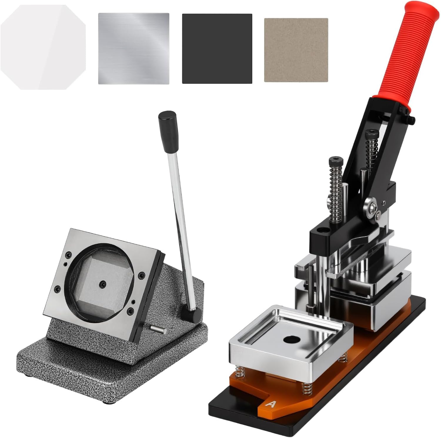 63.5x63.5mmSquare Fridge Magnet Maker Machine Kit, 2.5x2.5in DIY Refrigerator Sticker Magnet Machine with Paper Cutter & 100sets Materials, Perfect for DIY Craft Making Business