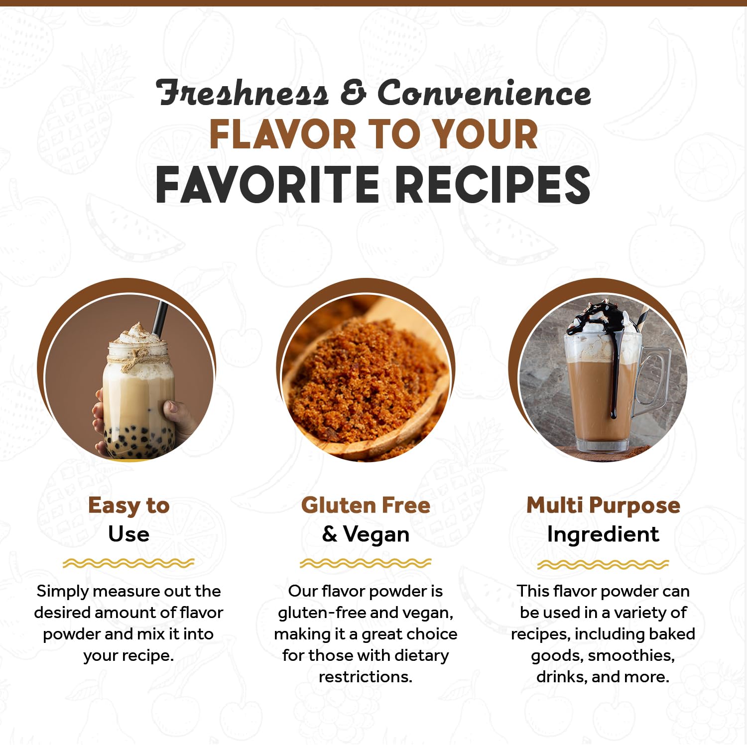 Fanale Premium Coffee Bubble Tea Flavoring Powder | Perfect for Baking, Smoothies, Desserts and Drinks | Instant Flavoring Powder for Boba Milk Tea - 2.2 Pounds (Pack of 20).