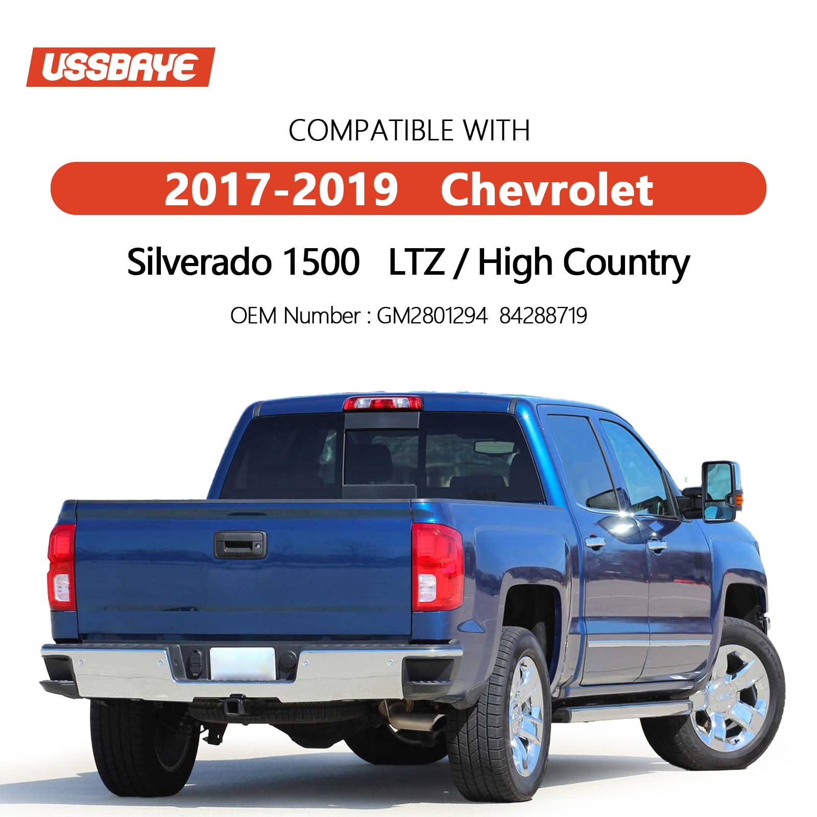 Ussbaye Led Tail Light Compatible with 2016 2017 2018 Chevy Silverado 1500 LTZ High Country Taillights Tail Light Assembly with Harness GM2801294 84288719 ? Right Passenger Side?