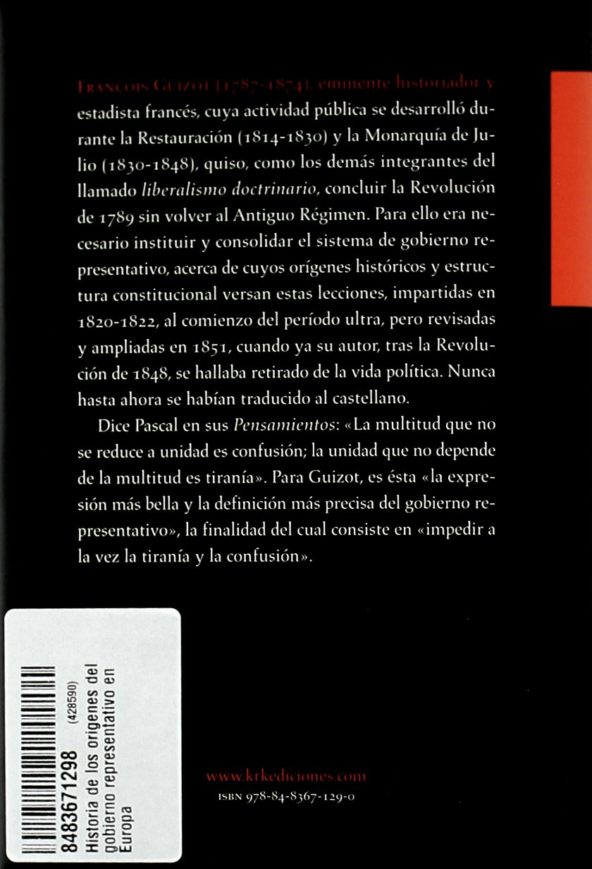HISTORIA DE LOS ORIGENES DEL GOBIERNO REPRESENTATIVO EN EUROPA