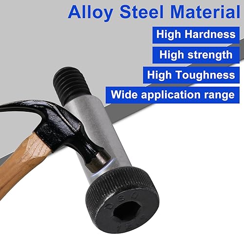 Vista 17 de Perno de hombro de cabeza hexagonal de acero aleado, diámetro de hombro de 1/2 pulgadas, longitud de hombros de 1-1/4 pulgadas, rosca 3/8 "-16 UNC