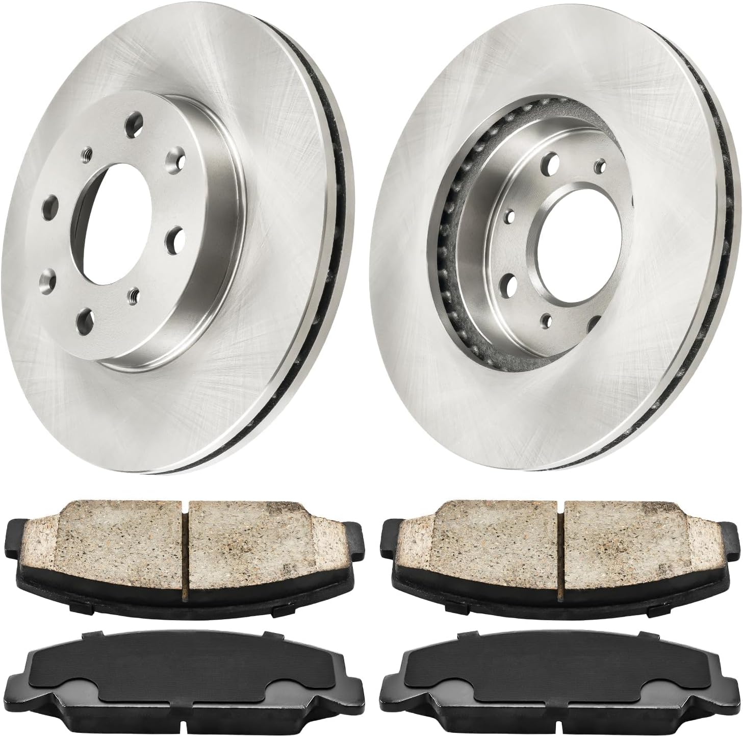 KAX Front Brake Kit for Civic 1990-2000, Civic del Sol 1993-1997, CRX 1990-1991, Ceramic Brake Pads and 9.45“ Brake Rotors