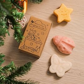 myHomeBody Konjac Baby Sponge for Bathing, Cute Shapes Natural Kids Bath loofah for Infants, Toddler, Newborns, Safe Plant-Based, 3pc. Set: Butterfly, Ladybug, Star