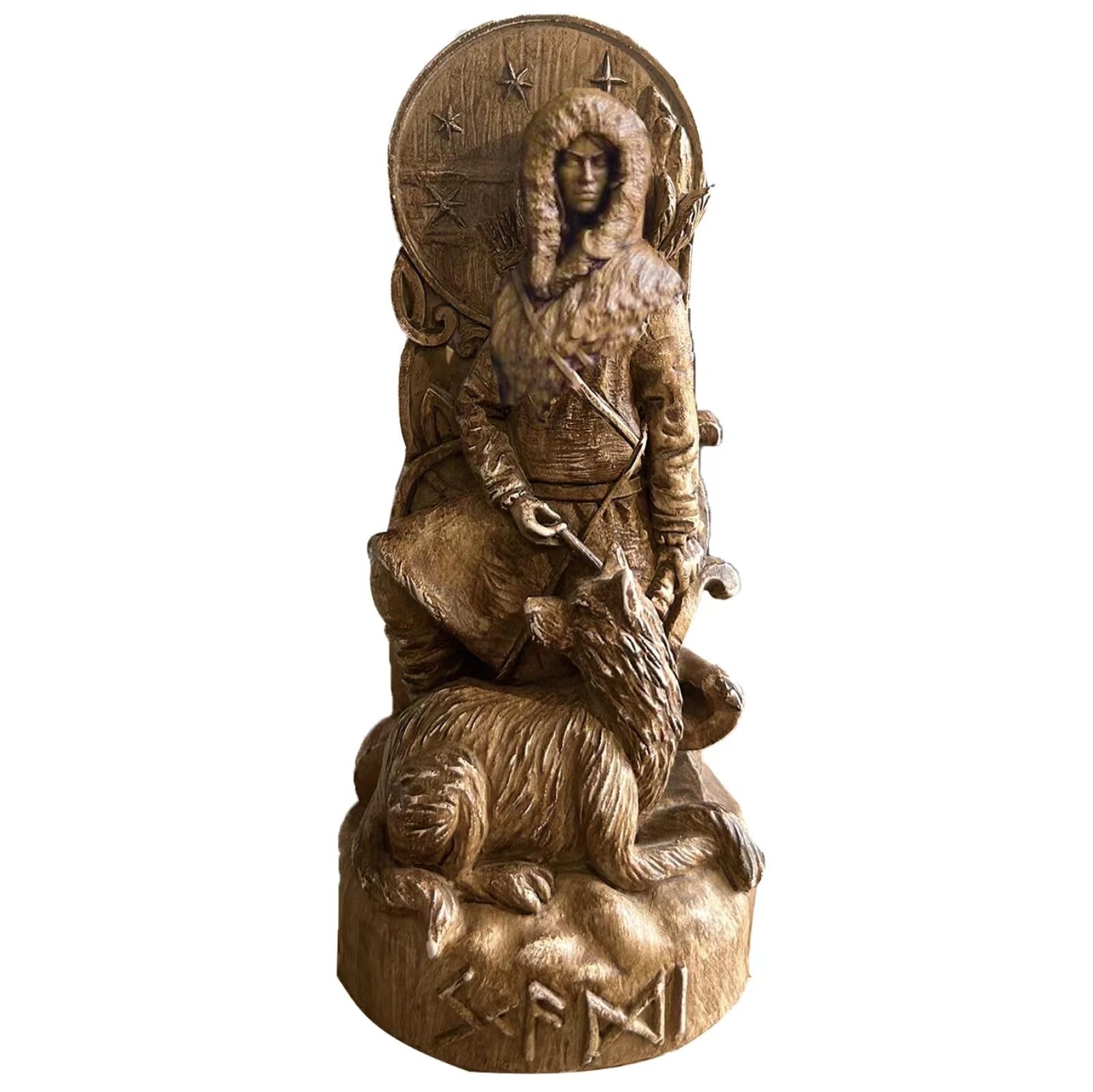 JUAPL Vidar Statue，Skadi Statue，Scandinavian Pantheon Viking Pagan asatru Heathen god and Goddess Norse Gods Altar Mythology ，Creative Desktop Decorations(Skadi)