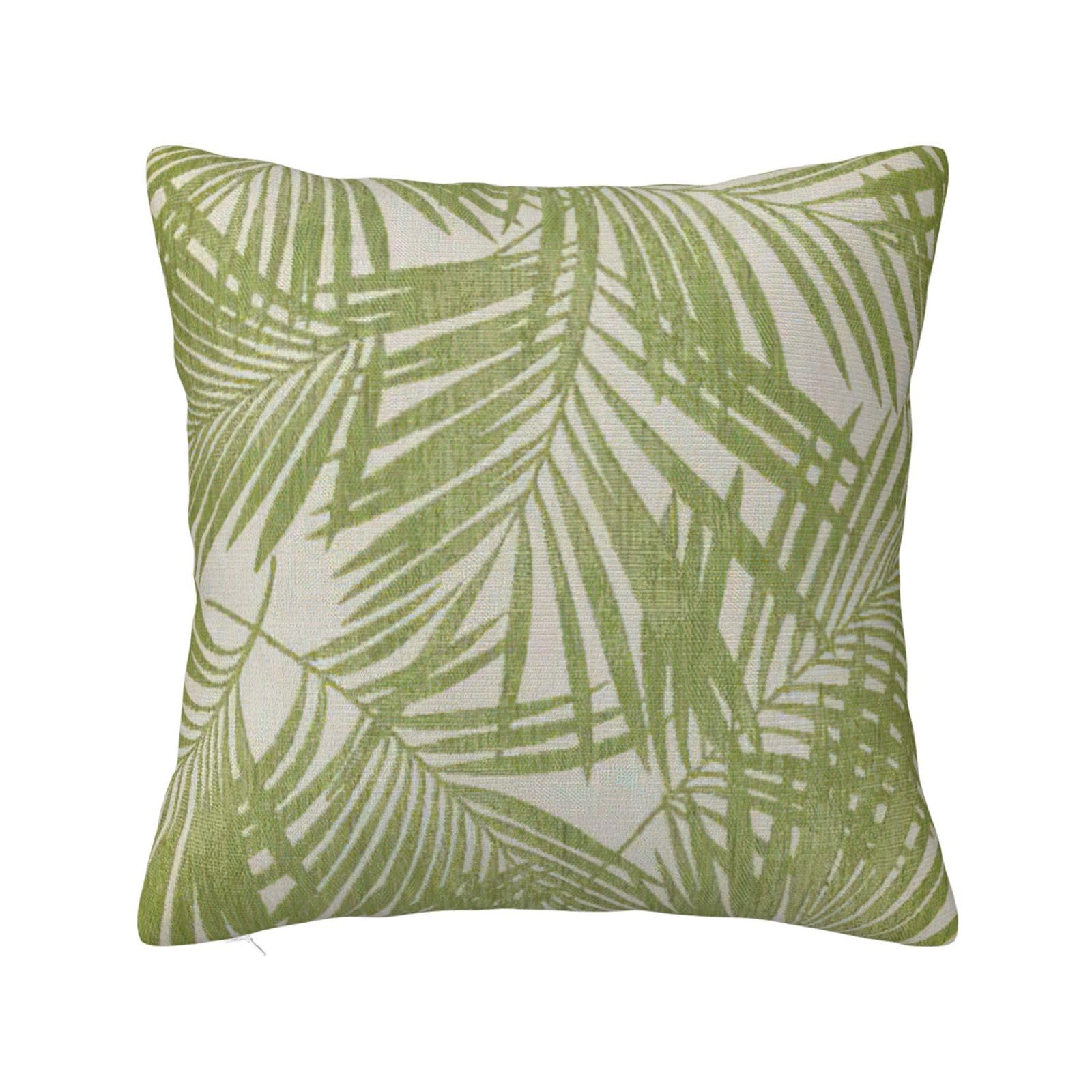Palm Leaf Pillowcase Tropical Pillow Cover Pillow case Square Cushion Cover Bedroom Livingroom Sofa Home Decor 18 X 18 Inch