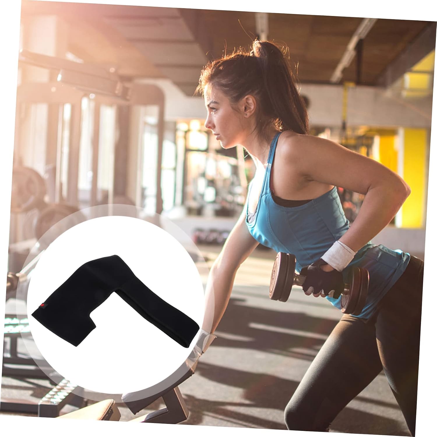 NOLITOY 1pc Adjustable Shoulder Strap Support Brace Breathable Sports Shoulder Pad for Men Women Lightweight Compression for Stability All Sporting Activities