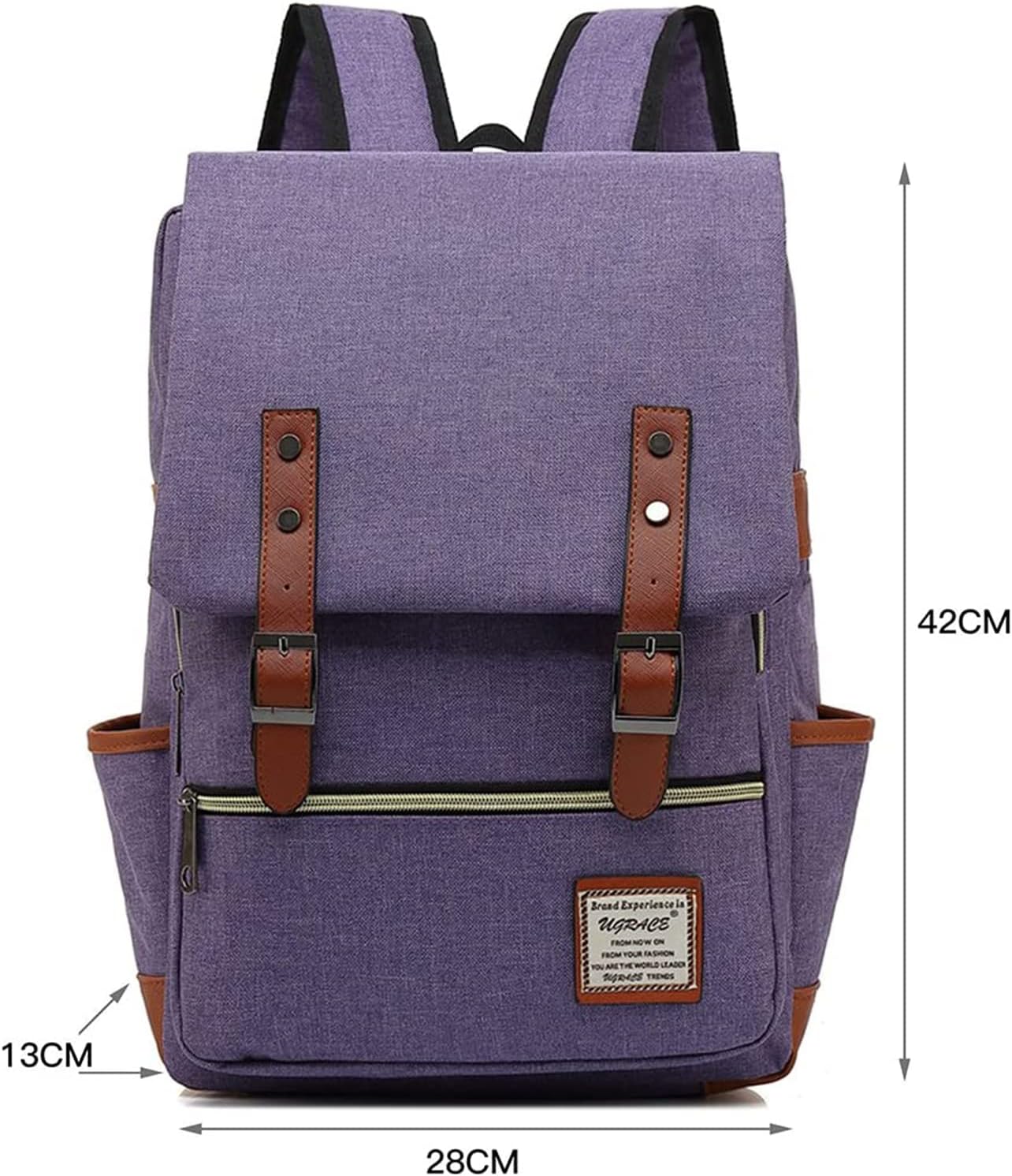 🔥 UGRACE Slim Business Laptop Backpack Elegant Casual Daypacks Outdoor Sports Rucksack School Shoulder Bag for Men Women, Tear Resistant Unique Travelling Backpack Fits up to 15.6Inch Laptop in Violet
