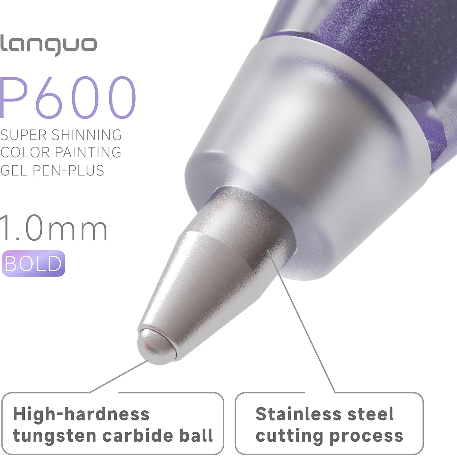 languo Glitter Gel Pens, 54 Colors, Sparkly Pen for Coloring