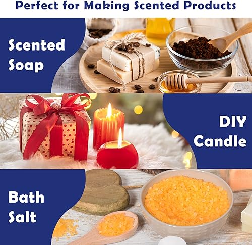 Miniatura 4 de Holamay - Aceites aromáticos para postres y cafeterías, juego de aceites perfumados para hacer jabón y velas (10 paquetes de 0.17 onzas líquidas),