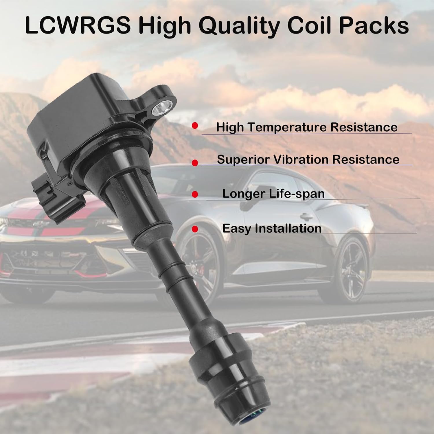 Set of 6 Ignition Coil Packs and Iridium Spark Plugs for Nissan Murano Maxima Altima Quest Xterra Pathfinder Frontier 2002 2003 2004 2005 2006 2007 2008 3.5 V6 Spark Plugs Coils UF349 224338J115