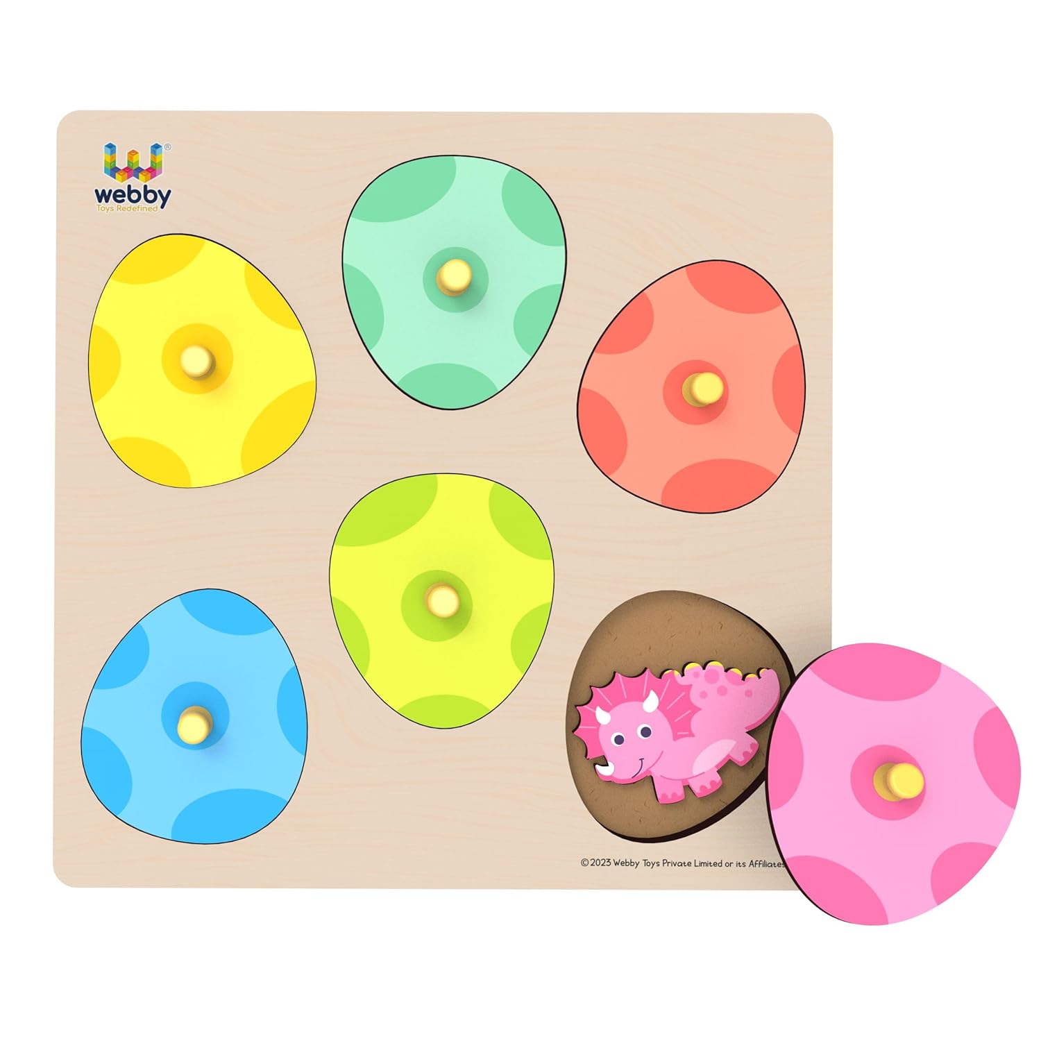 Buy by Dinosaur Hide and Seek Peg Puzzles Wooden Pegboard Puzzles