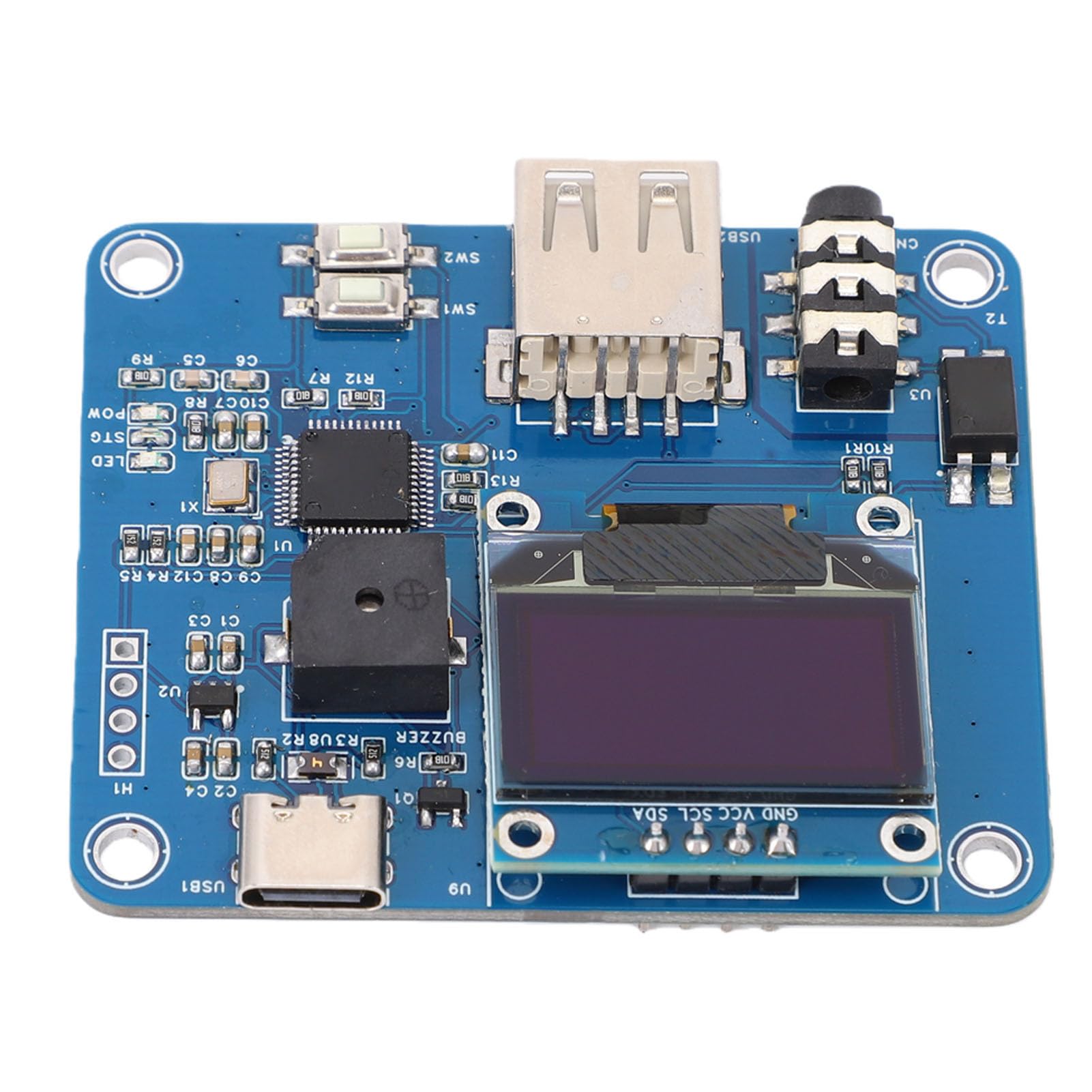 WALFRONT CW Trainer Interfaz USB Dispositivo de Práctica de Código Morse Teclado de Ejercicio de Código de Práctica de Telégrafo con Pantalla LED Orgánica