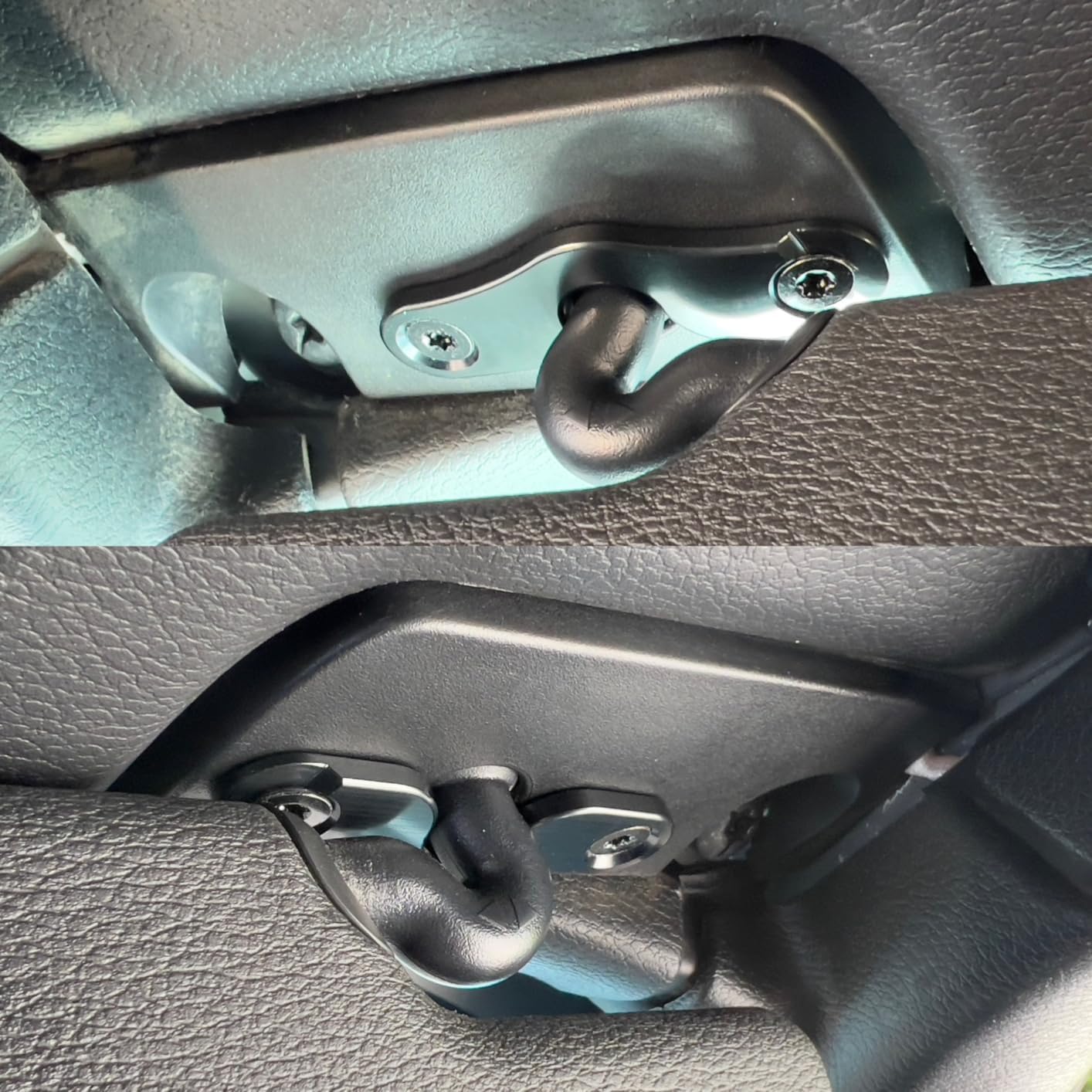 Upgrade Aluminum Alloy Sun Visor Repair Kit, Heavy Duty Visor Mounting Clips for Jeep Wrangler JK JKU 2018 / JL JLU 2018-2024 / Gladiator JT 2020-2024 (Round 2) image 2