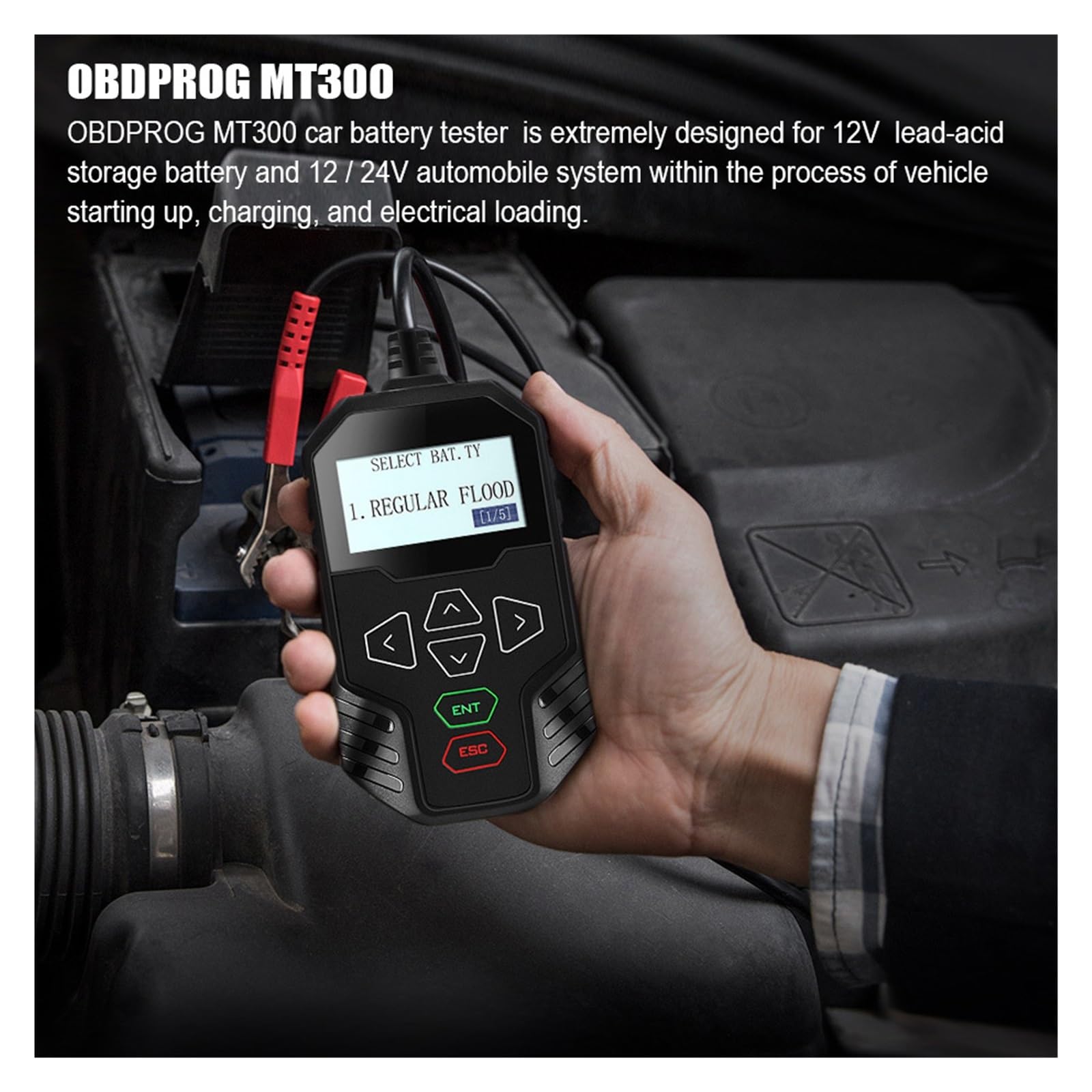 12V Tester Akumulatora Samochodowego Ciężarówka 24V 100-2000CCA Analizator Narzędzie Test Ładowania Szybkie Dokładne Wykrywanie