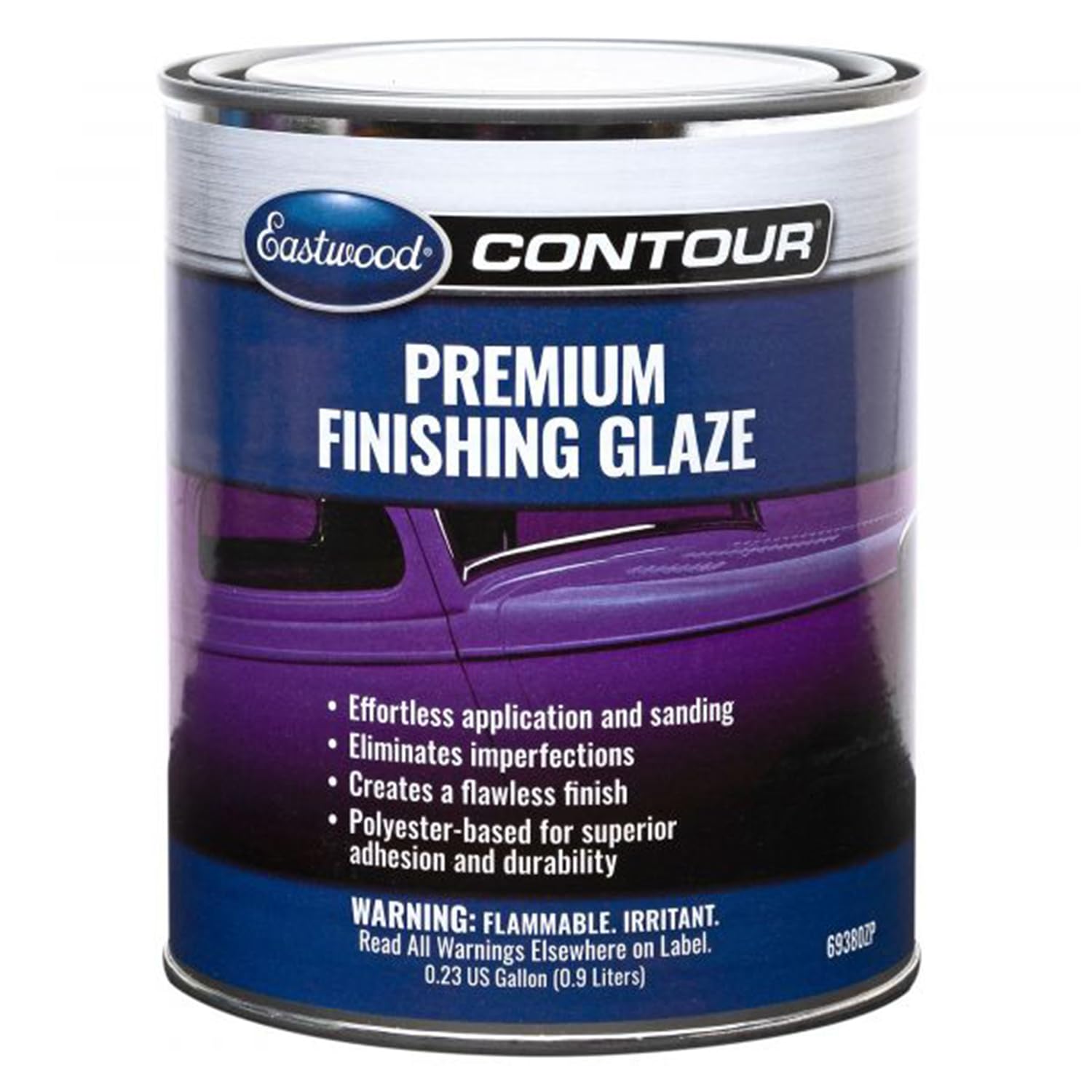 Eastwood Contour Premium Finishing Glaze | Easy-to-Apply Gloss Polyester Glaze Putty for Auto Bodyworks | Eliminates Imperfections and Creates Flawless Smooth Finish | 0.9L