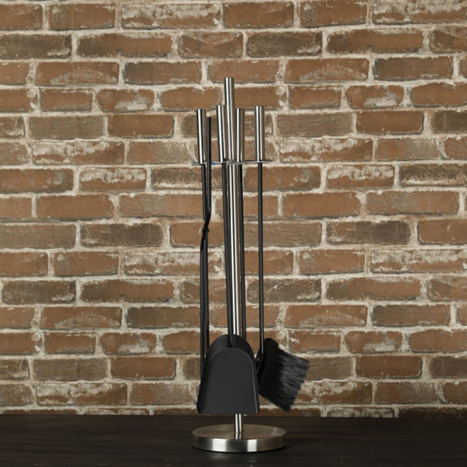 Kaminbesteck-Set, 5-teilig, robust, 66 cm, für drinnen und draußen, Feuerstelle, Kaminbesteck, Zubehör-Set für den Heimkamin