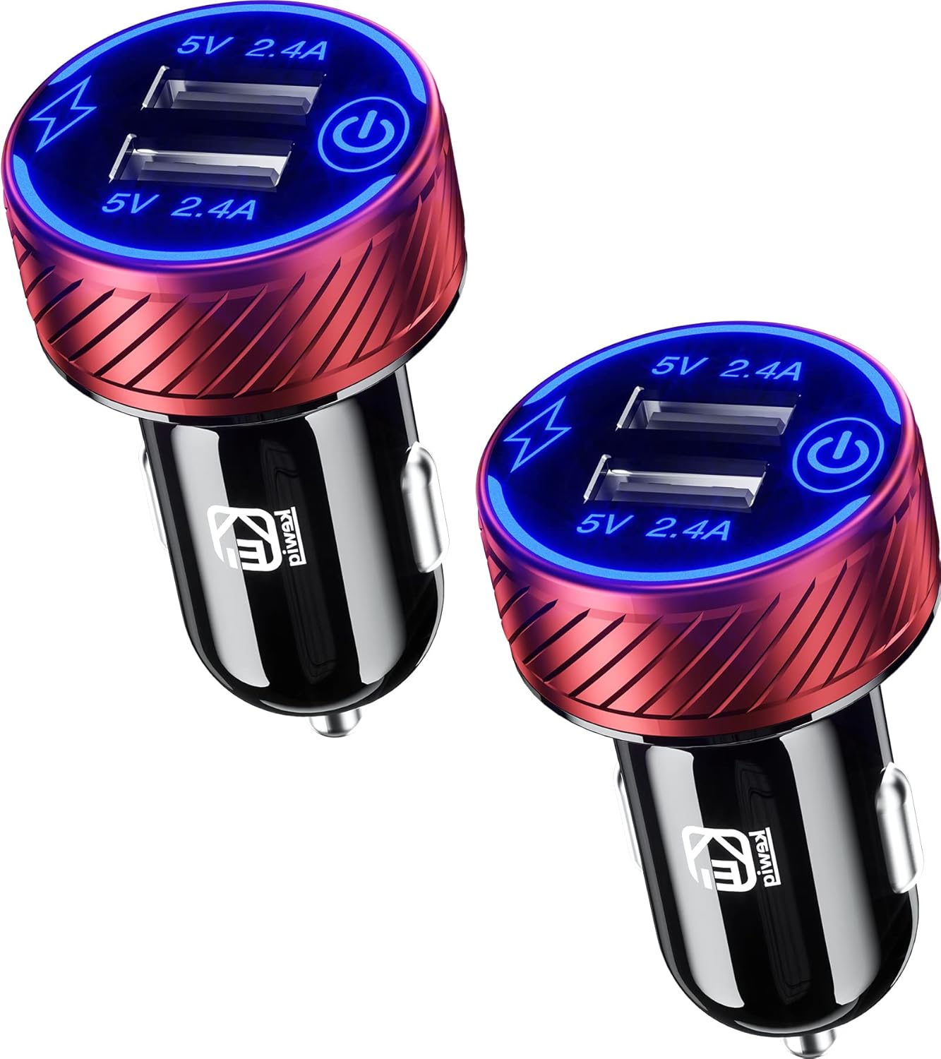 【2Pack】 USB Car Charger, Dual USB Port Car Charger Adapter, 5V/4.8A Charge Car Phone