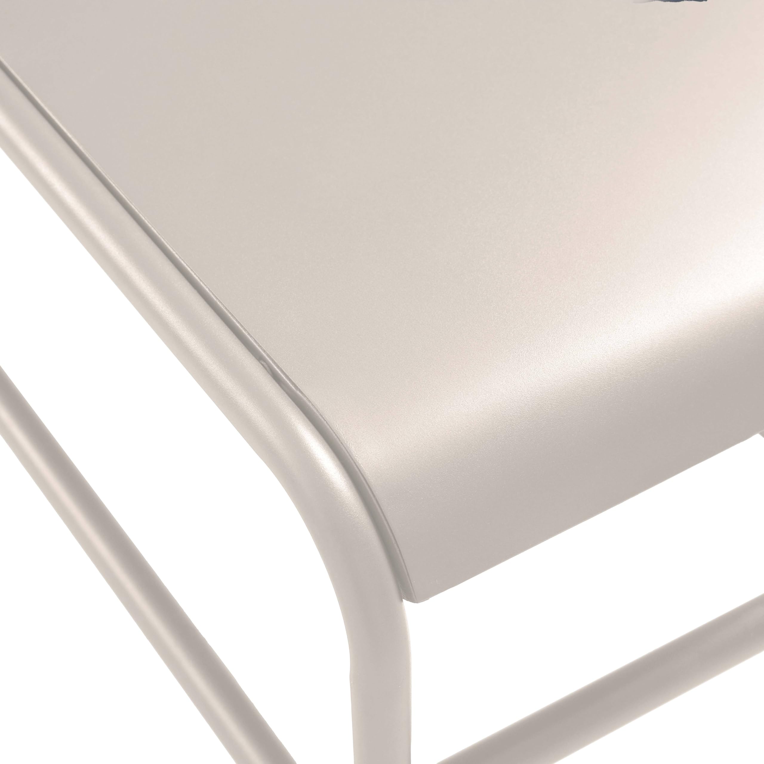 Oviala Table Basse de Jardin en métal 85x40x30 cm Beige