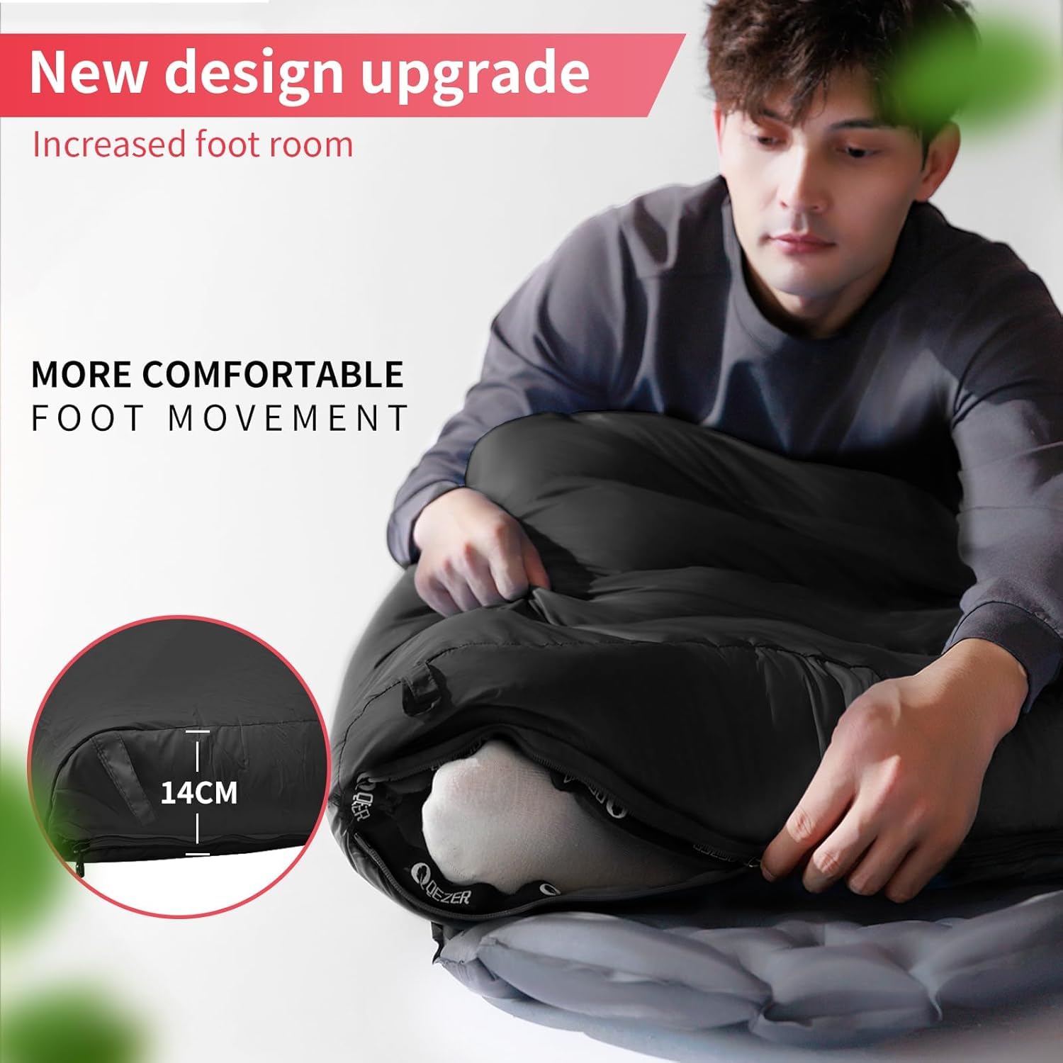Śpiwór Zimowy Outdoor Warm Down Sleeping Bag -3°C do -18C° Lekki koc śpiwór na kemping, wędrówki i trekking na zewnątrz