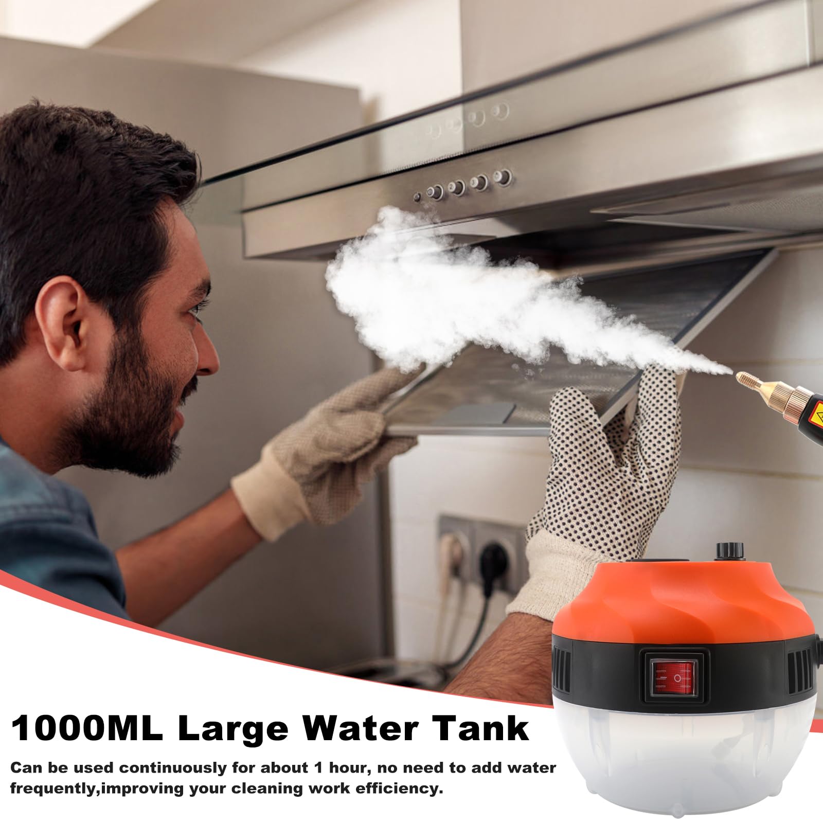 Steam Cleaner, 2500W High Pressure Steam Cleaner for Home, Steamer for