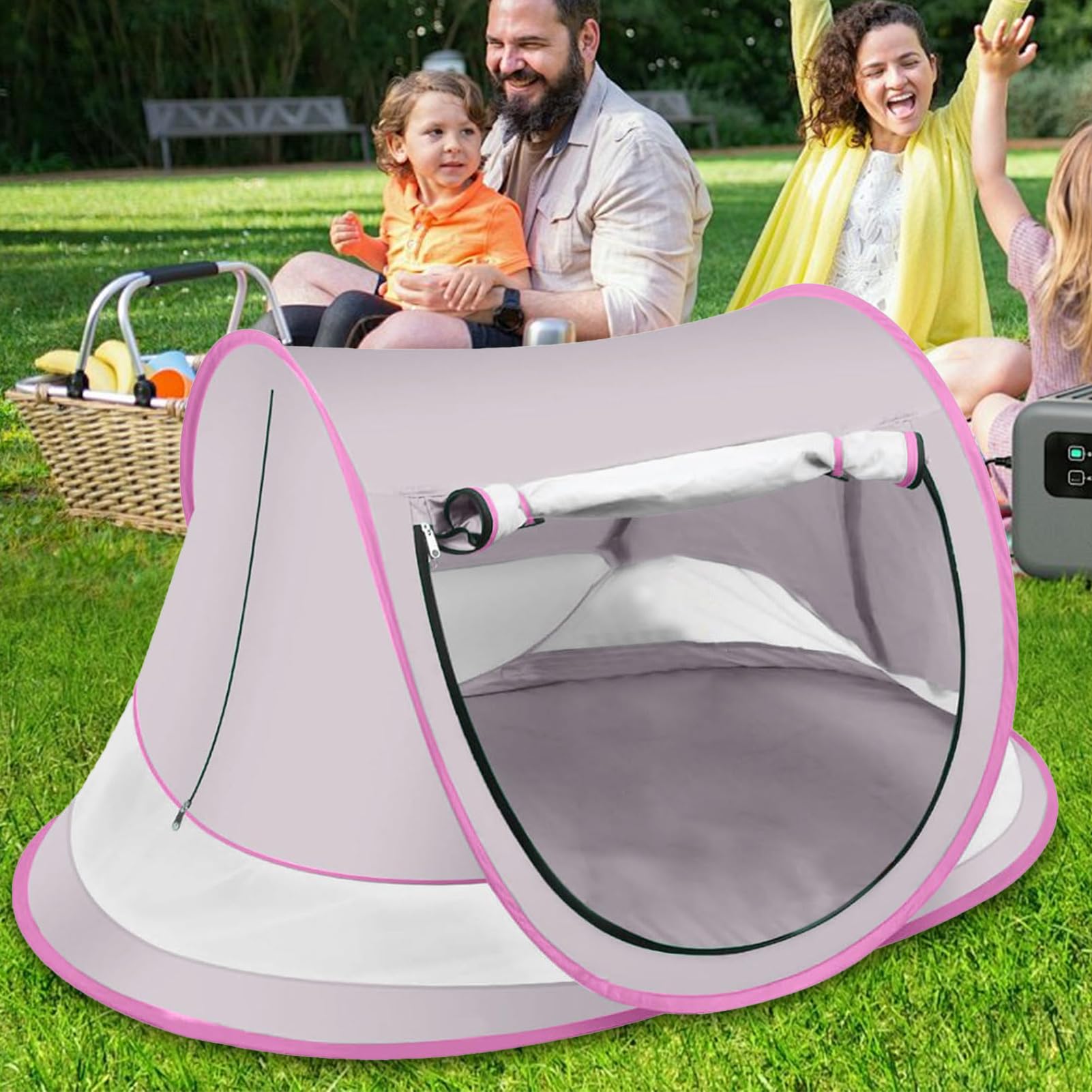 Ombrellone Baby per Spiaggia - Sole Bambini Ombrellone, UPF 50+ Impermeabile Sabbia Pieghevole Esterno per Lago Picnic Escursionismo Campeggio Giardino Parco