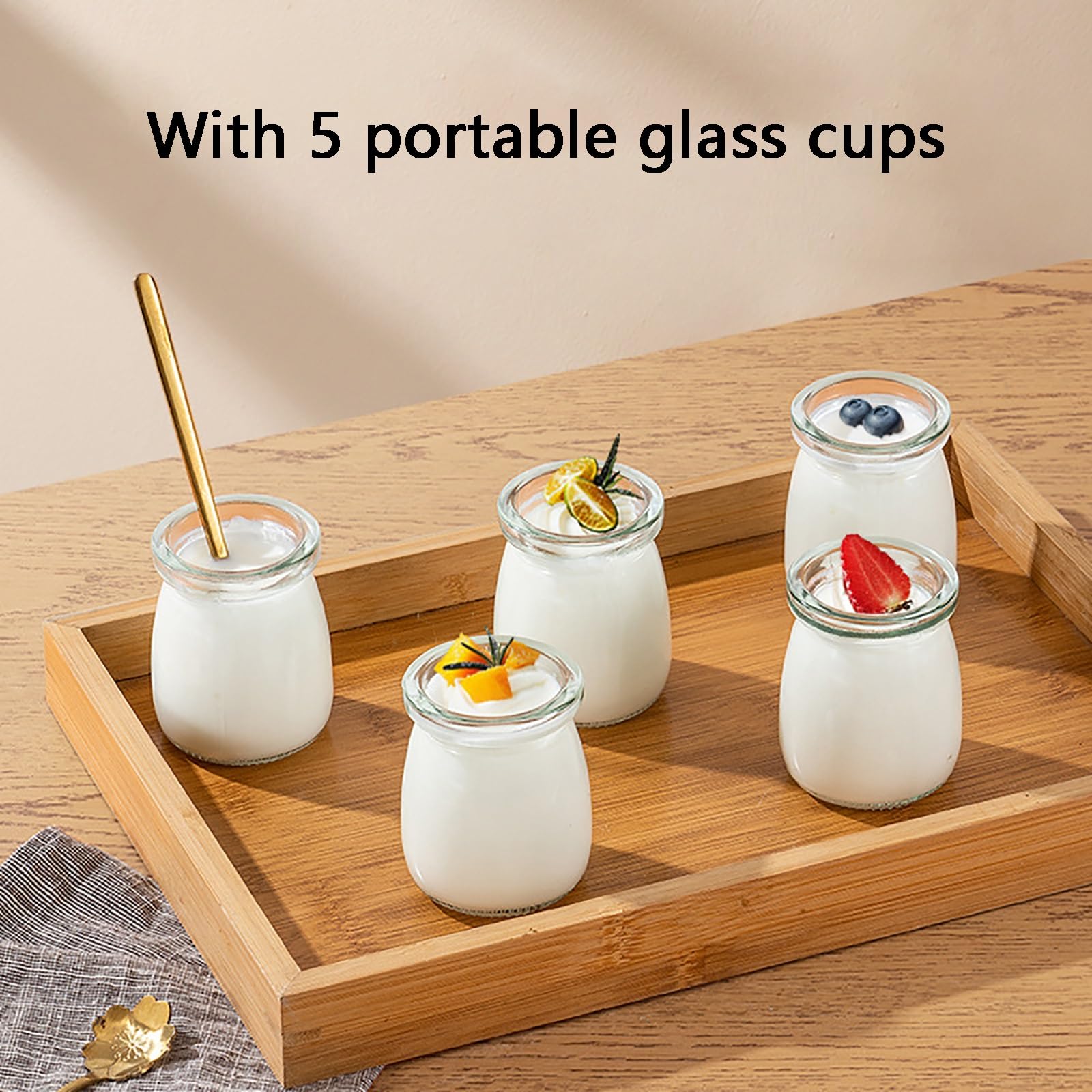 Yogurtiera, Grande capacità, con display intelligente, tempo regolabile, facile da usare, for preparare yogurt, vino di riso, natto