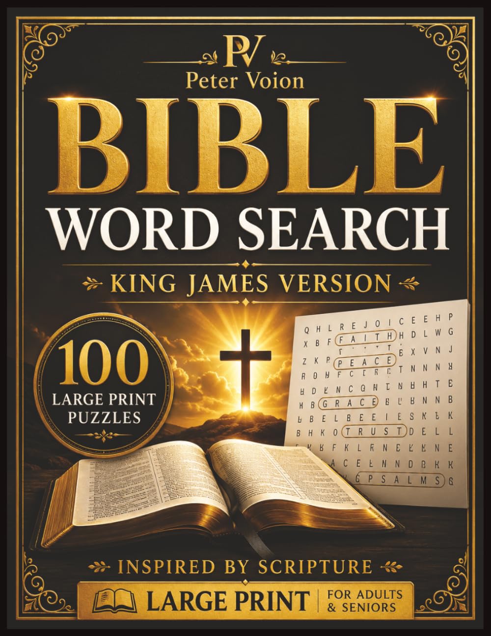 Bible Word Search KJV: Healing Verses: Large Print Word Search Puzzles with Solutions for Adults and Seniors