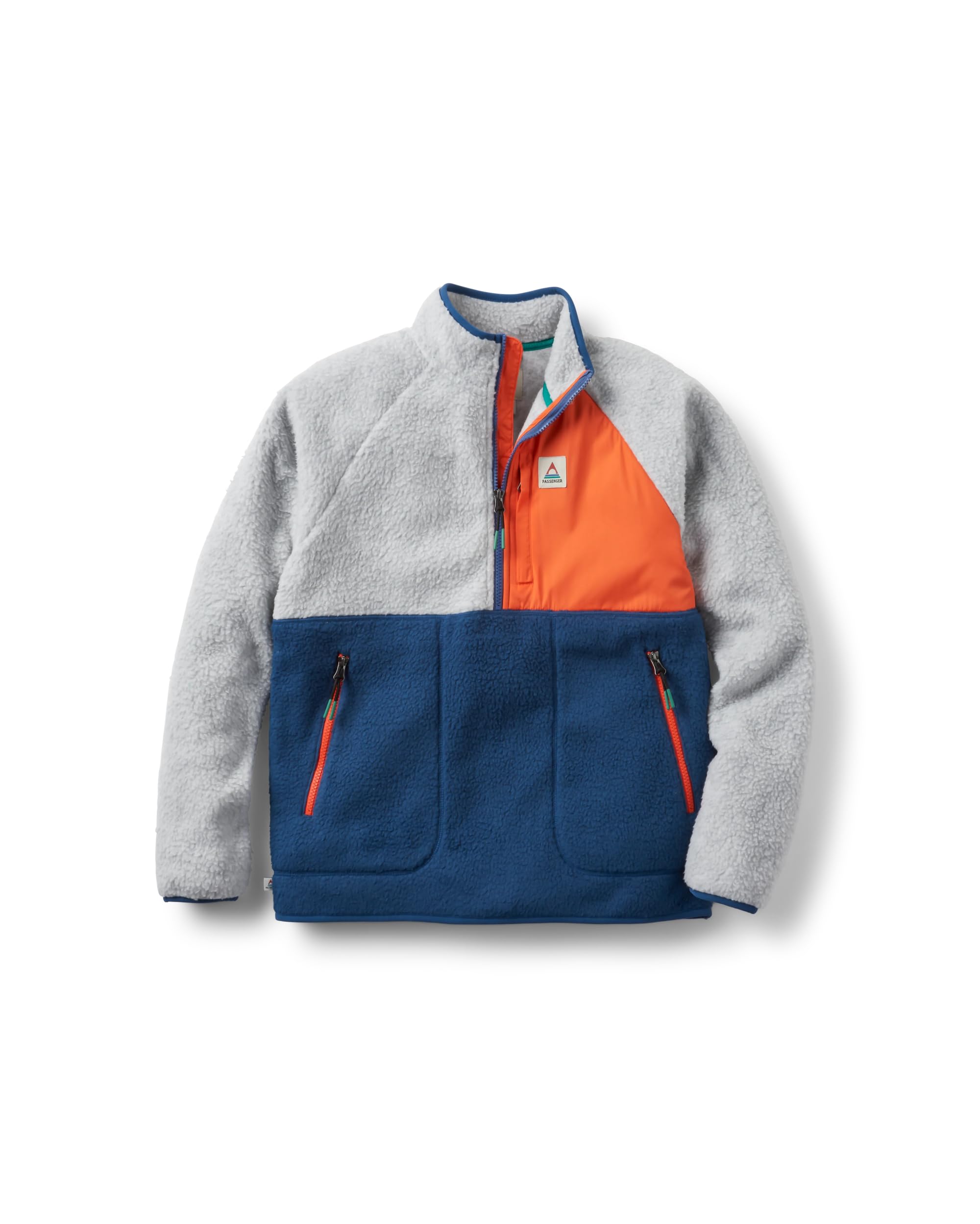 Passenger Women's Grey Marl/Dark Denim Home Recycled Sherpa Fleece (Uk, Alpha, Xxl, Regular, Regular, )