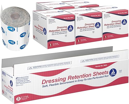 Dynarex Hoja de retención de vendaje Hoja de cinta médica impermeable adhesiva para vendaje de heridas Tela no tejida agradable a la piel 4