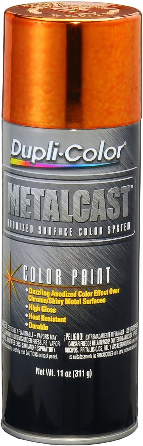 Dupli-Color MC205-6 PK Metalcast Automotive Spray Paint - Orange Copper Anodized Coating - 11 oz Aerosol Can Pack of 6