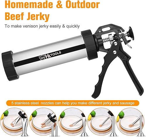 Miniatura 3 de HK Kit de pistola de cecina, pistola para hacer carne seca de res, pistola de carne seca de carne seca de 2 libras, pistola para hacer salchichas de