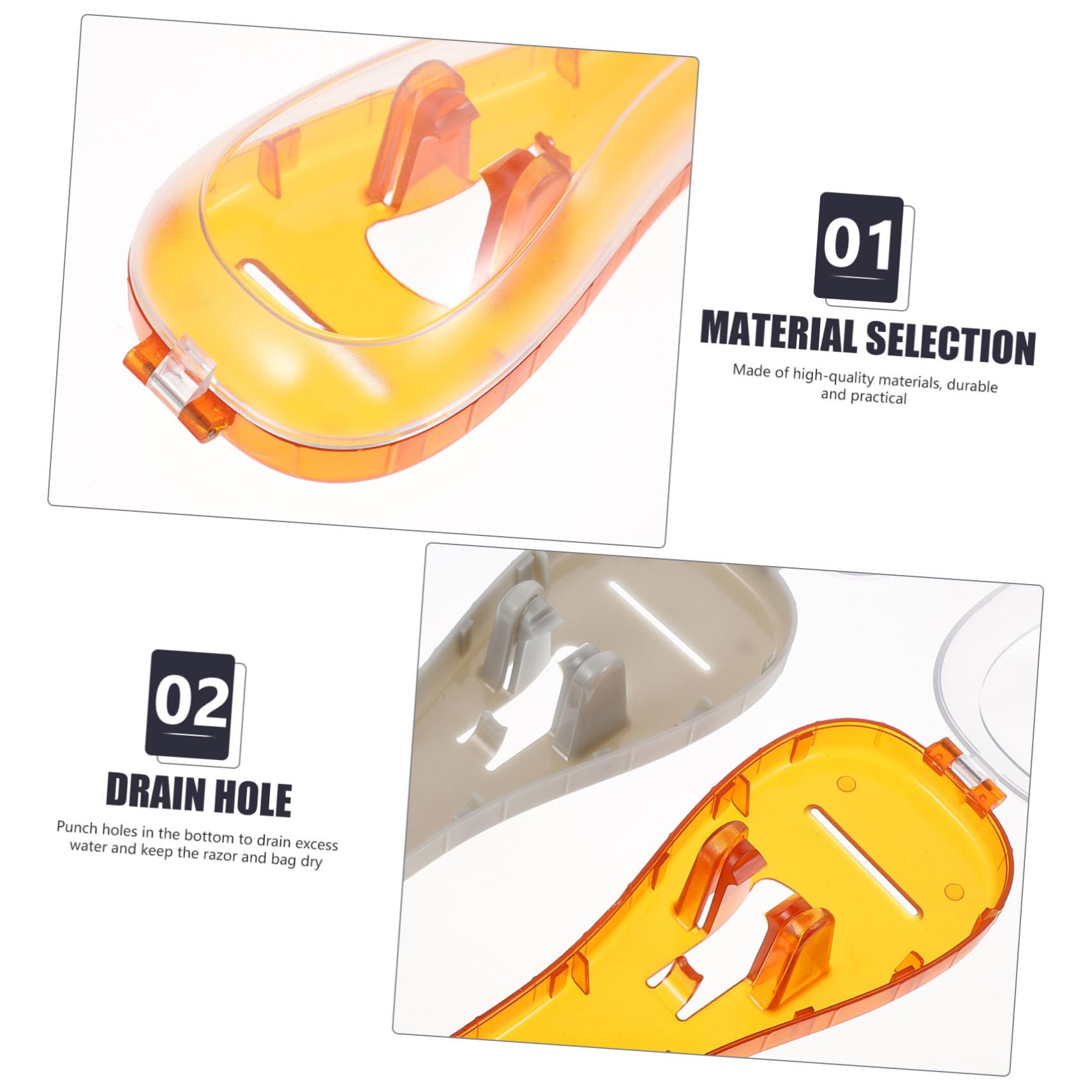 3pezzi Custodia Da Viaggio Per Rasoio Da Uomo Scatola Porta Rasoio Pratica e Resistente Realizzata in Materiale Di Protezione Completa Urti Polvere e Umidità Design Semplice e Crea
