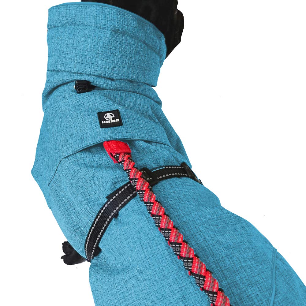 Crosses Abrigo de Senderismo para Perro, Impermeable para Perros, Abrigo Acolchado de Invierno, Forro Termopila, Turquesa Everest, Talla 25 cm - 151 g