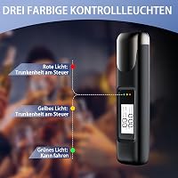 Digitális Alkoholszonda LCD Kijelzővel - Pontos Promille Mérő Szájrész Nélkül - Hordozható Alkoholteszter USB Töltéssel Bulikhoz, Ot 2