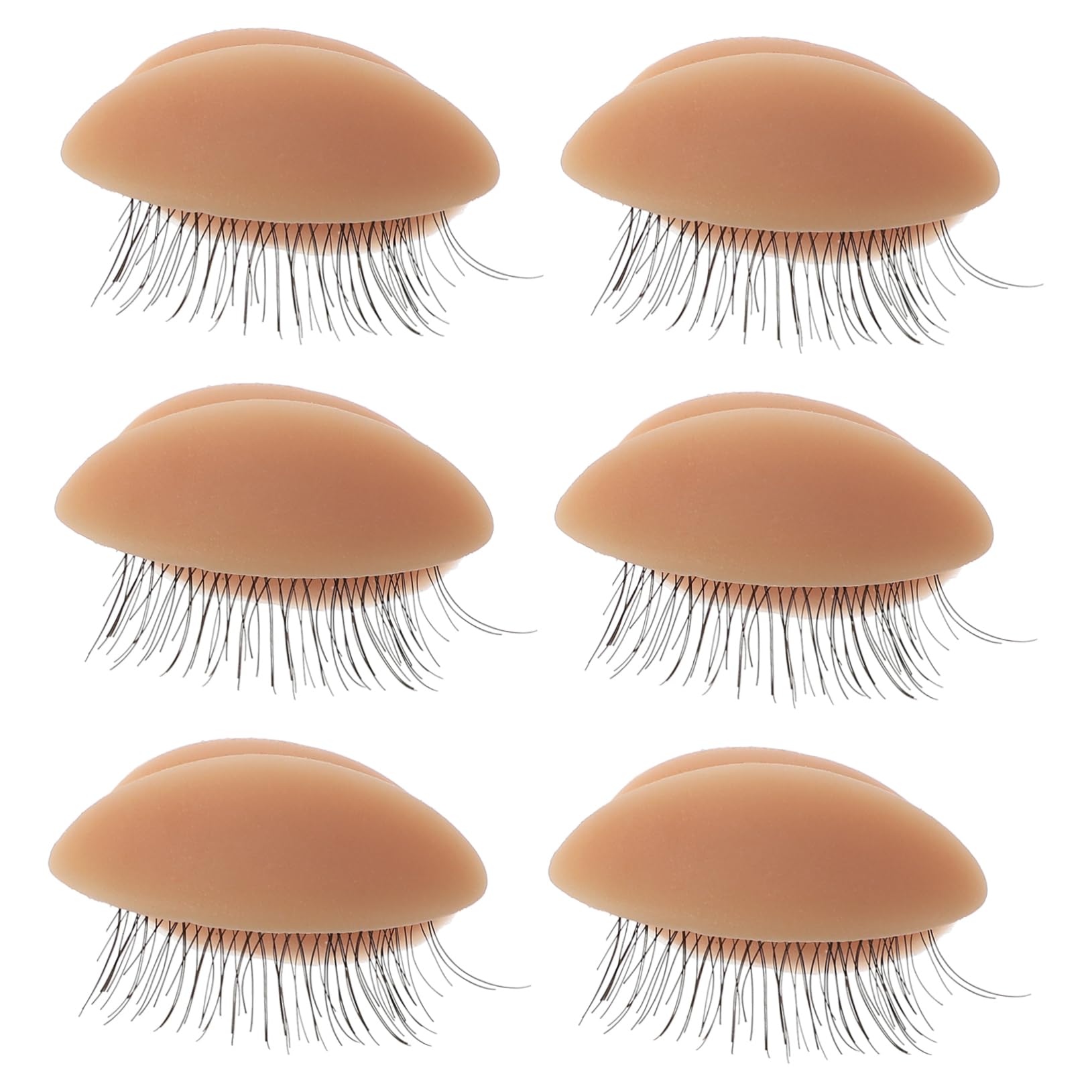 PLAFOPE Lash Extension Supplies Kit 3 Pack Eyelids Replacement Mold Natural Eyelash Spacing for Makeup Training