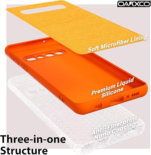 Miniatura 5 de oakxco para Samsung Galaxy S10 Plus Funda de teléfono de silicona líquida, color sólido fluorescente brillante, funda protectora de gel mate lisa y