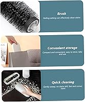 Vista 3 de Barredora de migas, cepillo para alfombras, 2 unidades, de mano, ergonómico, cerdas de PP, cepillo de migas de cáscara de nuez, migas de limpieza