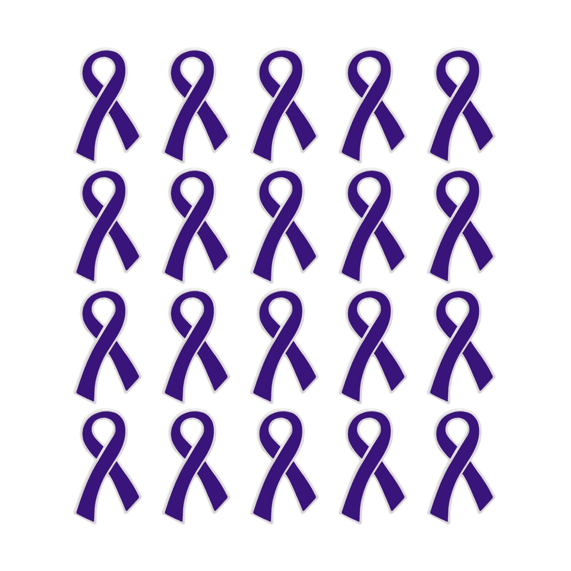 Ribbon Pins 1/5/25/100 for Cancer &amp; Disease Awareness - Various Causes - Bulk Quantities Available for Support Groups and Fundraising