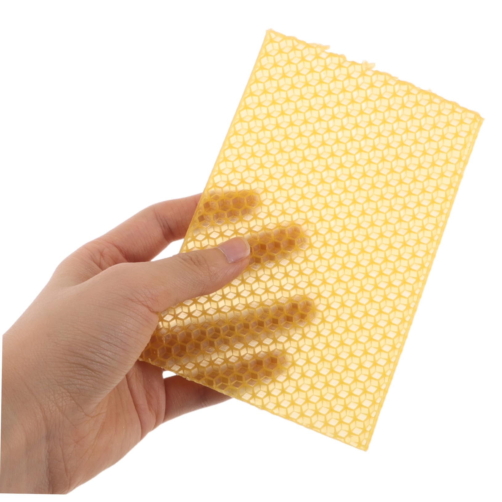 Angoily 30 Stück bienenwachsplatten Bienenwachs -Stiftung für Bienenstock Wachende beschichtete Stiftung Künstliche Wabenstiftungen für Bienenstöcke Yellow