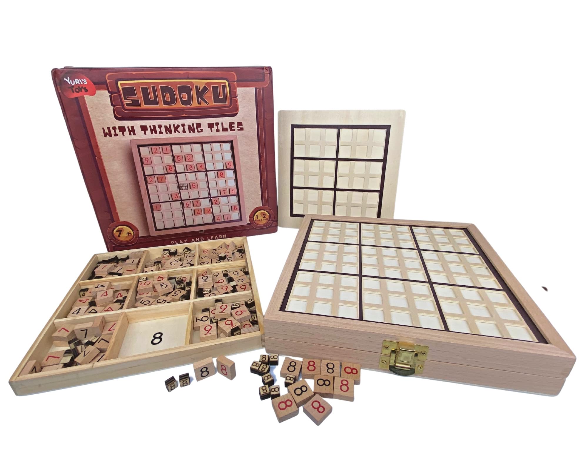 Buy Yuri's Toys Wooden Sudoku Board Games with Mini Number Pieces