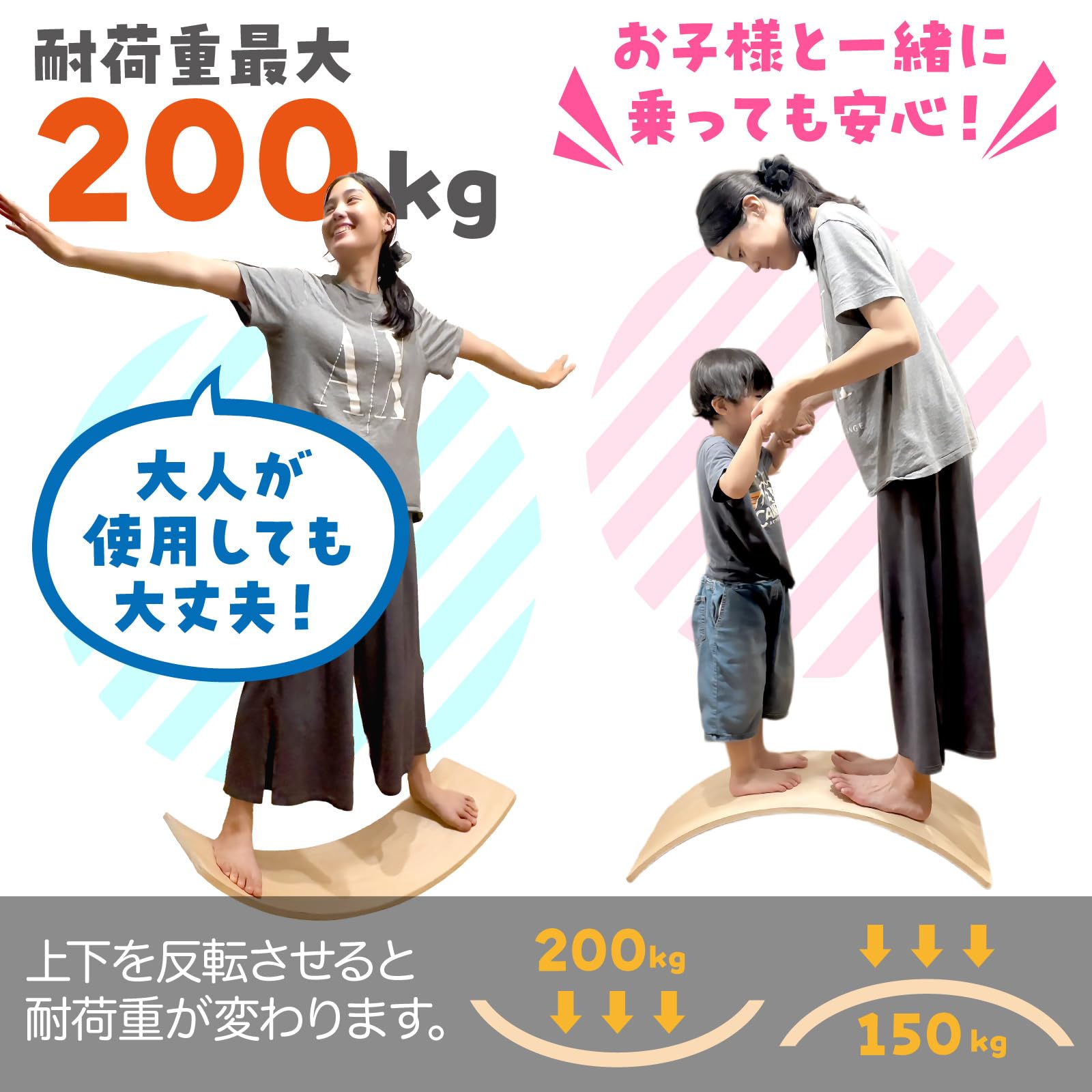 Amazon | プリマソーレ バランスボード 木製 子供 大人 体幹
