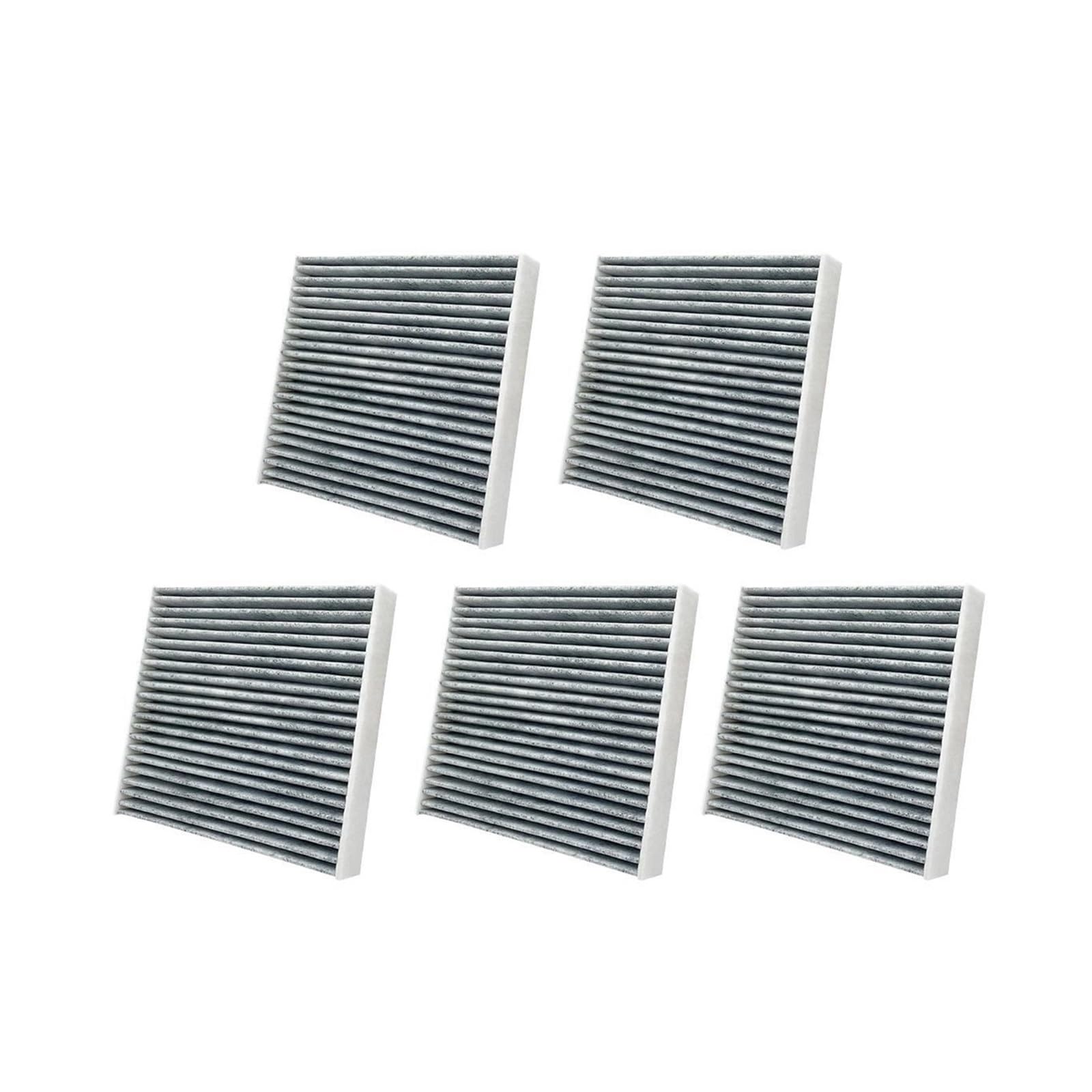 Webyuiop 5Pcs Car Air Filter Fit For Toyota Grand Highlander 2020-2024 Carbon Fiber Cabin 87139-0E040 87139-0R030 Cf12157 87139-26010 Cabin Filter(5Pcs)